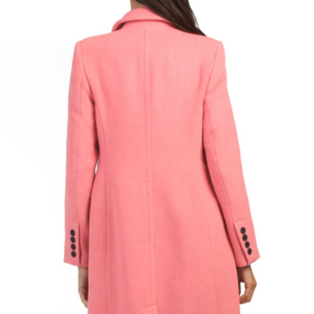 AVEC LES FILLES Wool Blend Double Breasted Coat Pink Jacket XS Small 💖 0 2 4 6 - Picture 15 of 15